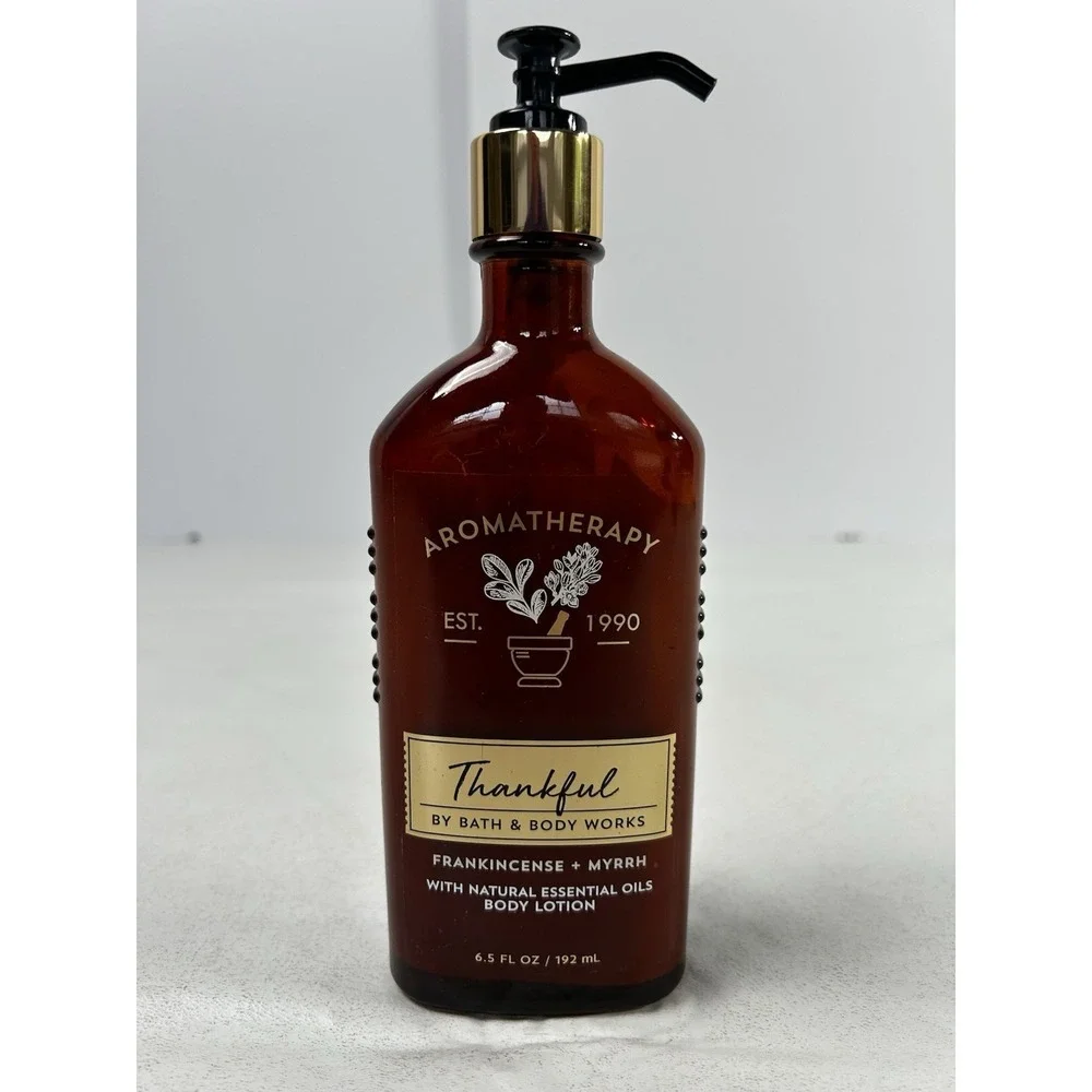 Bath & Body Works Aromatherapy Body Lotion Frankincense & Myrrh THANKFUL 6.5oz - Picture 1 of 3